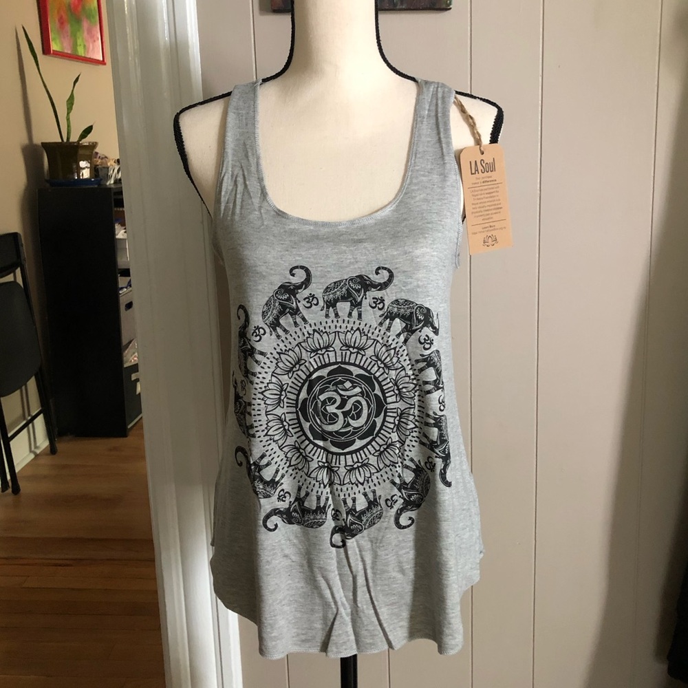Awesome Elephant “Om” Racerback Yoga Tank